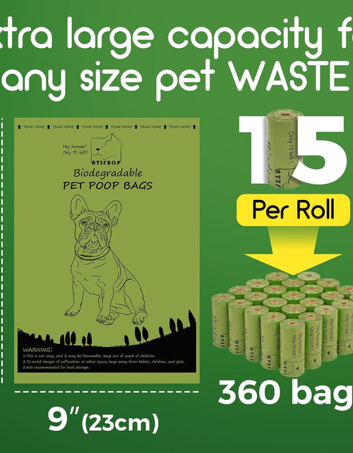 Load image into Gallery viewer, Biodegradable Dog Poop Bags 360 Count Scented, Leak Proof and Extra Thick Waste Bag Refill
