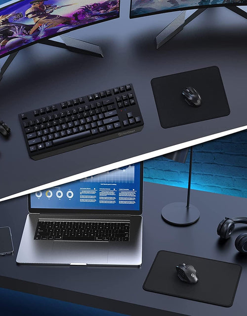Load image into Gallery viewer, Mouse Pad,  Computer Mouse Pad with Stitched Edges, Washable Mouse Mat with Superior Micro-Weave Cloth, Gaming Mouse Pad for Office &amp; Home, Non-Slip Rubber Base, Black
