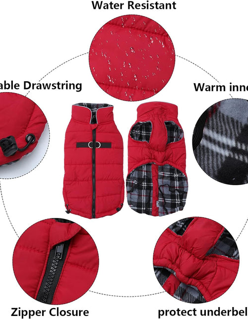 Load image into Gallery viewer, Dog Winter Warm Coat Jacket, Windproof Snowproof, Pet Outdoor Jacket for Small to Large Dogs - Red - XXL
