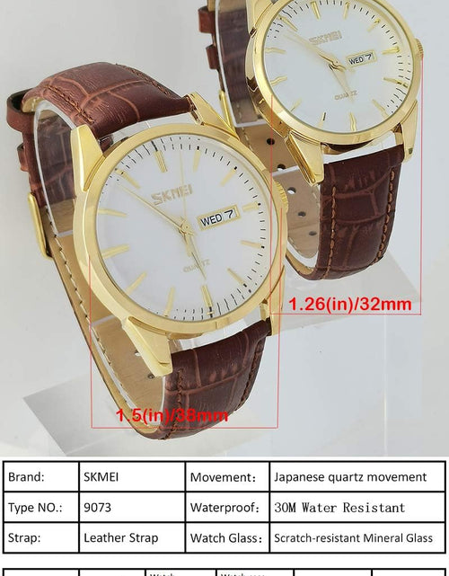 Load image into Gallery viewer, Women'S Watches for Ladies Female Black Leather Band Waterproof Fashion Casual Simple Dress Quartz Analog Day Date Calendar Business Light Wrist Watch Wife Girls Gifts

