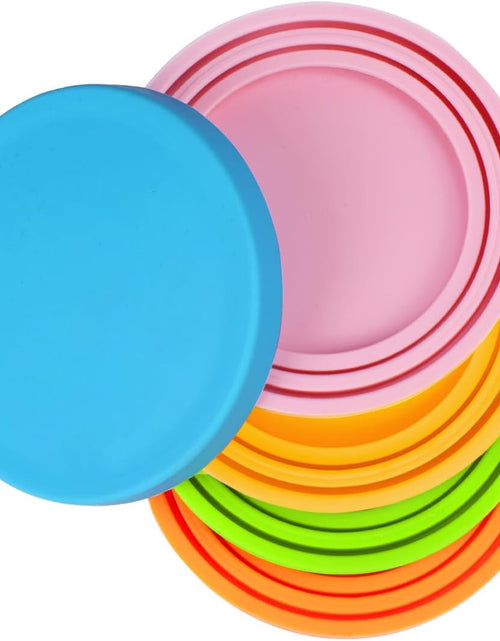Load image into Gallery viewer, 5 Pack Silicone Pet Can Cover Lids, Universal Size for Dog Cat Food, 1 Fit 3 Standard Size Can Tops, BPA Free Dishwasher Safe (Blue, Green, Orange, Pink, Yellow)
