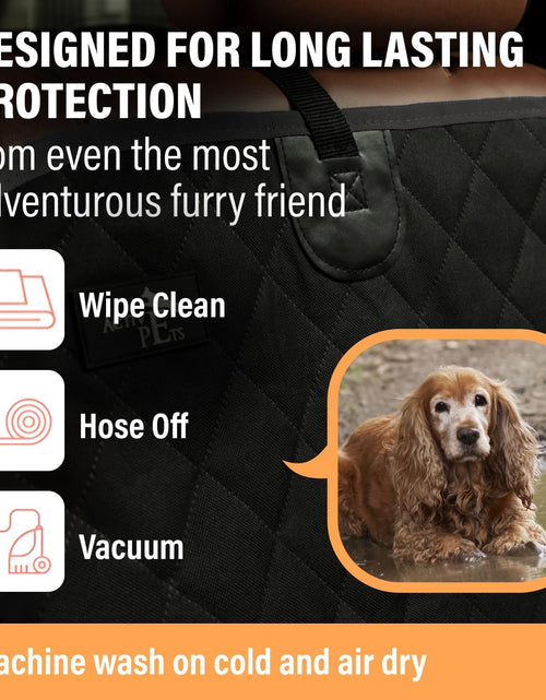 Load image into Gallery viewer, Black Standard Dog Car Hammock Back Seat Cover, Waterproof Backseat Cover Protector for Truck Bench Rear of Sedans or Suvs, Essential Pet Supplies Vacuum or Wipe Clean, Machine Washable
