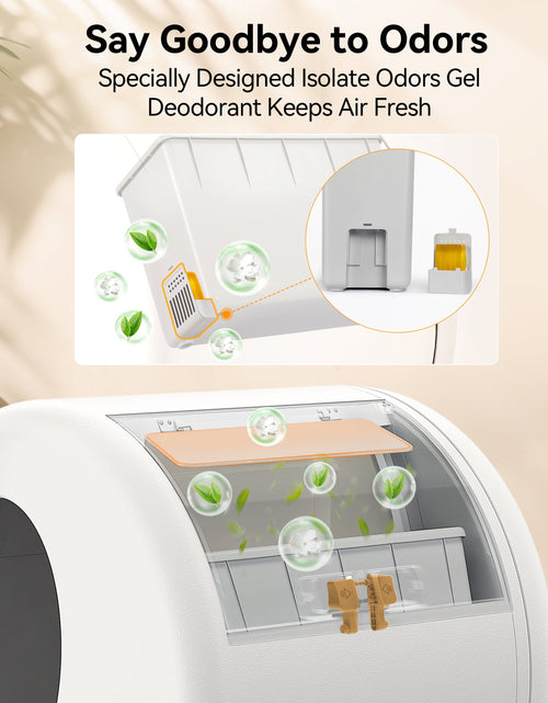 Load image into Gallery viewer, Self-Cleaning Cat Litter Box, Automatic Cat Litter Box with APP Control, Safety Sensors, Odor Isolation &amp; Health Monitoring
