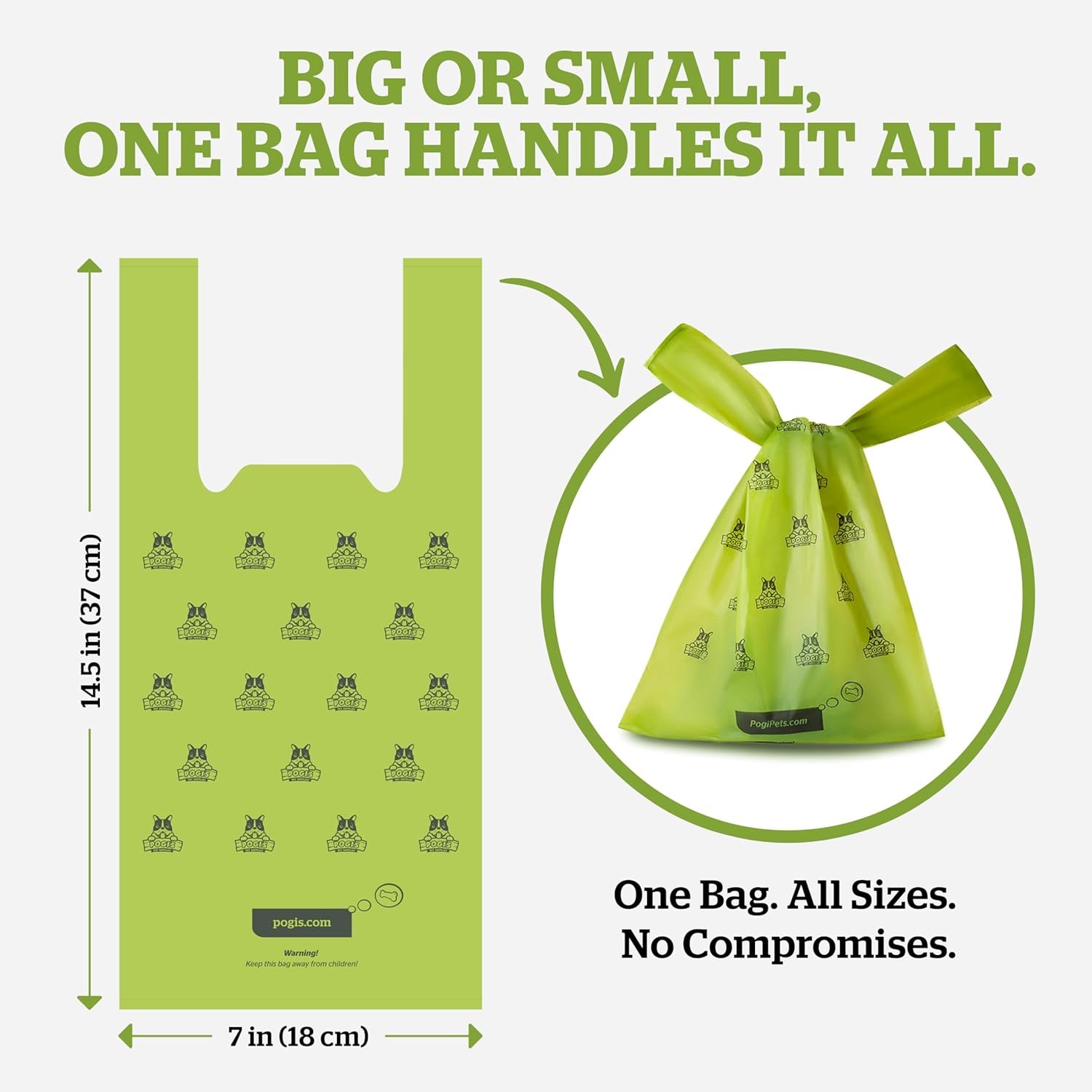 Pogi'S Dog Poop Bags with Easy-Tie Handles - 300 Doggy Leak-Proof, Ultra Thick, Scented Poop Bags for Dogs, Cat